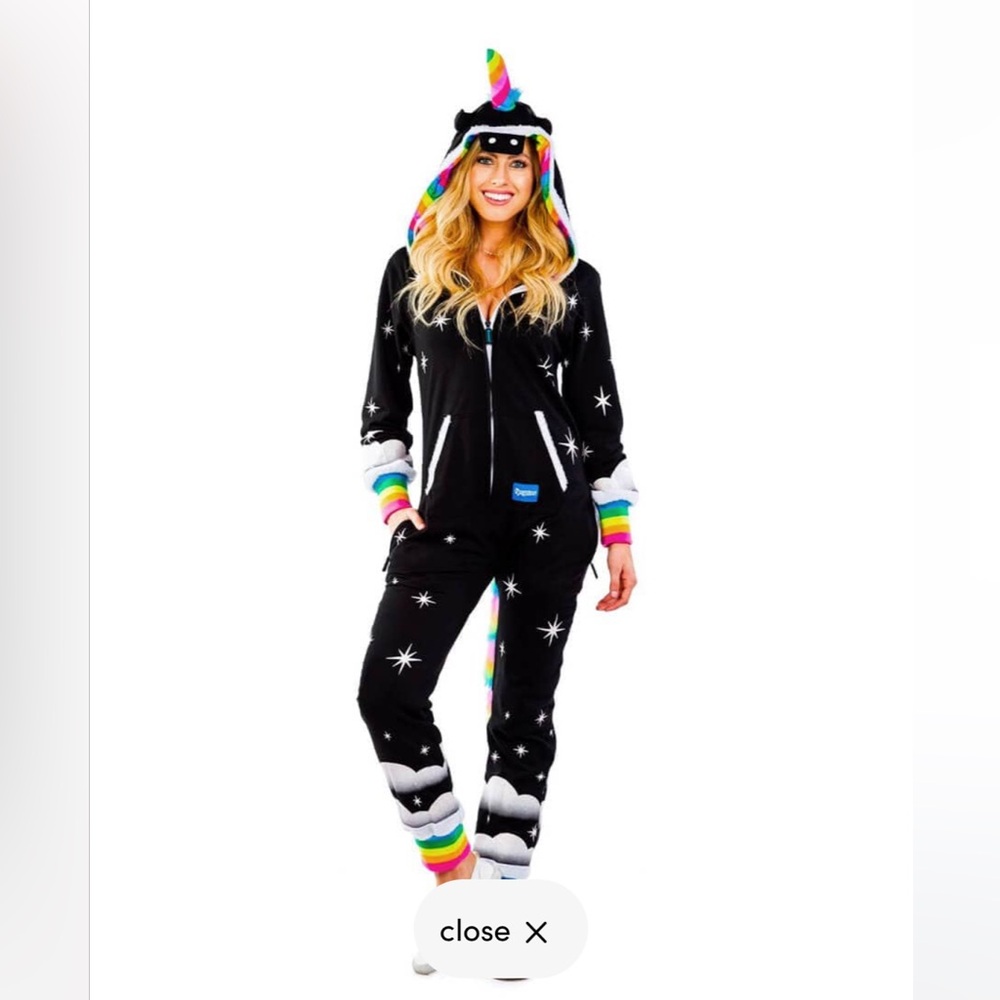 Tipsy Elves “Nightmare” Adult Unicorn Onesie XS